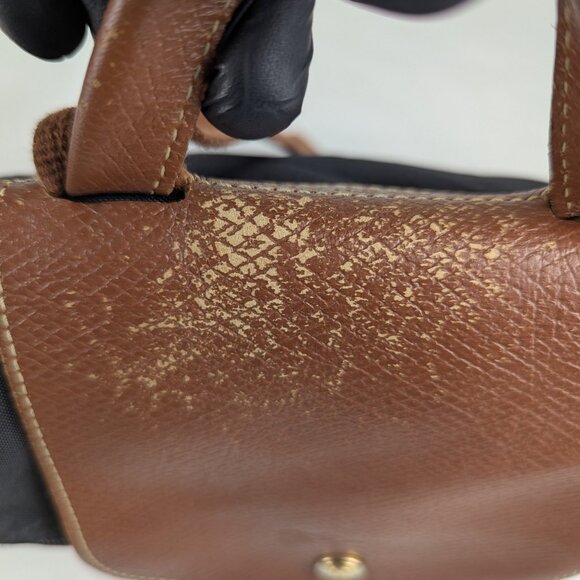 Longchamp Le Pliage Tote Bag Black Nylon Foldable Backpack - Picture 13 of 16